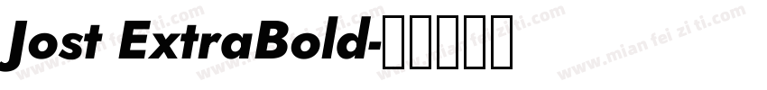 Jost ExtraBold字体转换